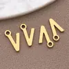 Acero Inoxidable Galvanizado Estilo Europeo y Americano 26 Letras Inglesas Etiqueta Colgante Pulsera Collar DIY Hecho a Mano Accesorios de Joyería