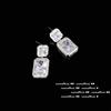 Pendientes de Diamante Estrella Bizantina Corte Fino Americano Chapado en Oro de 18 Quilates Estrella en Relieve Geométrico Combinación de Pendientes de Circonita