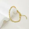 Joia Italiana em Prata de Lei S925 Duas Cores Três Fileiras Contas Cilíndricas Contas Sexagonais Entre Nicho Sensação de Alto Padrão Pulseira Pulseira de Prata de Lei para Mulheres
