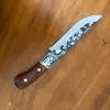 Cuchillo de Carnicero Forjado, Cuchillo para Huesos de Acero Inoxidable, Cuchillo para Cortar Carne con Cabeza de Acero Tallada, Cuchillo Pelador, Cuchillo para Sacrificar Cerdos, Cuchillo Divisor