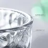 Vaso de vidrio con patrón de glaciar para uso doméstico, vaso de agua creativo de alta gama, taza de café, vaso para bebidas de jugo, copa de vino transparente y elegante