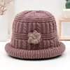 Gorro de Invierno para Mujeres de Mediana Edad y Mayores, Abuela, Personas Mayores, Gorro Cálido de Lana, Cortavientos, Con Felpa, Protección para Orejas de Señora Mayor, Gorro de Algodón Tejido