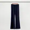 Moda Femenina Estilo Nuevo Dongdaemun Coreano, Pantalones Acampanados Ajustados Elegantes y Cómodos Versátiles con Cinturón de Corbata de Color Sólido