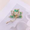 Broche de flor de begônia de luxo leve nicho high-end high-end high-end fivela de cintura anti-corpete pressão breasted roupas anti-walking pin