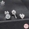 Ai Fu Le Popular Transfronterizo Plata S925 Nicho Encaje Moissanita Pendientes Clásicos Brillantes Pendientes Joyería para Mujeres