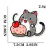 Jiu Shao Lindo Gato de Dibujos Animados Bordado Parches de Tela Accesorios de Ropa Parches de Animales Insignia de Bordado a Computadora Pegatinas de Bordado para Bebé