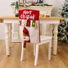 Nuevas decoraciones navideñas transfronterizas Dibujos animados navideños Funda de silla tridimensional para anciano Muñeco de nieve Funda de silla para alce