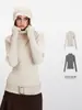 Suéter de Punto de Manga Larga con Cuello Medio Alto Ajustado Heyhenry Slim Slim para Mujer en Otoño e Invierno Suéter Básico Ajustado