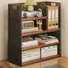 Estante de almacenamiento de escritorio, estantería de varios niveles para estudiantes, organizador de oficina con gran capacidad para archivos y figuras