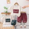 Ropa de Verano para Niños 2025 Nuevo Verano Delgado Casual Deportivo Manga Corta Conjunto de Dos Piezas para Niños y Niñas Ropa Casual para Bebé