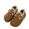 Sapatos Birkenstock Femininos de Pelúcia Totalmente Cobertos Sapatos de Pelo 2026 Inverno Novo Quente Bordados Slip-on Sapatos de Pelúcia de Algodão