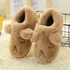 Zapatos de algodón cálidos antideslizantes para niños con diseño de perro de dibujos animados, nuevos para invierno, zapatillas de algodón cálidas para el hogar para niños