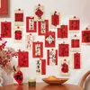 Cartões de Decoração de Ano Novo Suaves e Sem Complicações, Cartões de Cumprimentos de Bênção, Montagem de Ambiente para Parede do Quarto, Adesivos de Parede para Fundo de Fotos