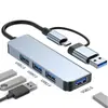 Base de Expansión Ocho en Uno Tipo-C 3.0 Hub para Laptops y Tablets, Divisor Dos en Uno de Doble Cabezal con Audio