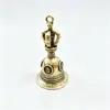 Chaveiro de Latão com Cinco Moedas dos Imperadores, Sino do Sutra do Coração, Machado, Espada, Talismã e Pingente Bagua; Itens Pequenos para Atrações Turísticas, Festas de Templo e Barracas de Rua