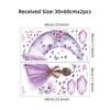 Br0357M Hermosa Niña Pegatinas de Pared Autoadhesivas Estilo Morado Soñador Femenino Pegatinas Decorativas para Habitación Infantil