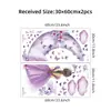 Pegatinas Inspiradoras para Niña de Vestido Largo Más Vendido Transfronterizo Mariposa Flor Habitación Infantil Habitación de Princesa Pegatinas Decorativas de Pared con Energía Positiva