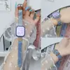 Adecuado para Apple Watch S12 Correa de Reloj de Lujo S9876 Pulsera de Mezclilla de Nicho para Mujer Correa de Reloj para Mujer
