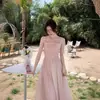 Vestido francés de vacaciones en la playa 2024 Nuevo para mujer Falda de hada rosa Súper hada Estilo Mori Falda de tirantes Verano para mujer