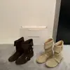 Botines Chelsea de Plataforma Retro para Mujer 2026 Suela Suave Hebilla Media Caña Estilo Vaquero Apilados Botas de Montura Uso Bidireccional