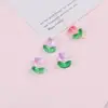 Estilo Coreano Vidrio Pequeño Fresco de Tulipán Cuentas Sueltas DIY Cadena de Teléfono Móvil Hecha a Mano Material de Joyería con Cuentas Pequeños Accesorios