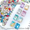 10*14mm Azúcar de Roca Largo Rectángulo Punta Inferior Diamante para Uñas Punto Explosivo Diamante de Punta Inferior Popular Popular Decoración para Uñas al por Mayor
