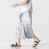 Verano 2022 nuevo estilo chino para hombre, seda helada, estampado de dragón, pantalones capri de flor oscura para hombre, pantalones grandes, pantalones casuales para hombre, venta al por mayor