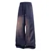 XY603 Transfronterizo Talla Europea Nuevo Suave Transpirable Pierna Recta Holgado Cómodo Jeans Adelgazantes Caída Pierna Ancha