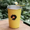 Taza de una sola capa Acero inoxidable 304 Margarita Pequeña Moderna Taza de café Estilo Ins Estilo Camping Taza de agua Taza pequeña con logotipo impreso