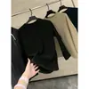 Otoño e invierno doble cara terciopelo alemán nuevo moda casual suave y agradable para la piel cálida color liso camiseta básica para hombre