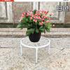 Soporte de flores de hierro forjado de una sola capa para balcón exterior, plantas en maceta, cintas y almacenamiento interior.