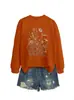 Sudadera casual de estilo femenino con estampado floral de margaritas rosas y amarillas para otoño e invierno, sitio independiente de Amazon eBay