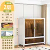 Armario de pie pequeño apartamento dormitorio hogar resistente duradero perchero para colgar ropa habitación de alquiler montaje sencillo armario de almacenamiento