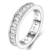 Anillo de Venta Caliente Plata de Ley S925 Completamente Incrustado con Anillo de Moissanita Hip-Hop de Moda Tendencia Versátil Joyería Súper Brillante Anillo para Hombre