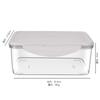 Caja de Conservación Rectangular PET de Alta Transparencia Caja de Almacenamiento Sellada para Comida, Verduras y Frutas de Cocina Caja Congeladora Le Buckle