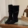 Coleção Outono/Inverno 2026: Novas Botas Longas Femininas Estilo Marrom Melard com Forro de Camurça Sintética e Efeito Emagrecedor
