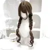 [Peinado Trenzado Semirecogido] Peluca para Mujer, Estilo Lolita Dulce, Cabello Largo Rizado 80 cm, Estilo de Pieza Completa Atada a Mano