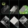Bolsa Transparente Opp con Fuelle Lateral y Fondo Cuadrado, Boca Plana Tridimensional Tarjeta de Papel Fondo Cuadrado Autoadhesiva Estampada Regalo Bolsa Colorida para Dulces