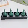 Botella de Perfume, Recipiente para Aceites Esenciales, Cuenco para Aceites Esenciales, Botella de Aceite Esencial con Forma de Hoja, Bandeja de Madera, Herramientas de Masaje para Spa, para Uso en Salones de Belleza