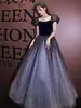 Vestido de Banquete, Estilo Largo Esponjoso, Vestido de Coro Prueba de Arte para Reunión Anual, Vestido de Malla de Empalme de Princesa Fugitiva para Actuación