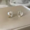 Brincos de Temperamento Exquisito Populares para Mulheres, Estilo Internet Celebrity de Luxo Leve, Nicho Versátil, Moda, Brincos e Tarraxas de Alta Qualidade para Venda por Atacado