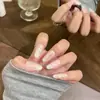 Arte de uñas ojo de gato con lunares color durazno electrochapado, elegante y con estilo, favorecedor y versátil, uñas postizas hechas a mano, producto terminado al por mayor