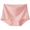 Cueca Boxer de Algodão de Xinjiang Cintura Média Leve Controle de Barriga Amiga da Pele Respirável Alta Elasticidade Sem Compressão Sem Costura Feminina Triângulo 9024