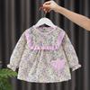 Vestido de princesa novo e estiloso para bebê menina, avental à prova d'água e anti-sujeira para crianças, babador, roupa protetora para jardim de infância