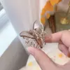 Pinza de Mariposa Rosa Seco para Mujer, Pinza de Tiburón para Recoger la Mitad del Cabello, Pinza con Borla, Pinza para el Cabello Super Hada, Adorno para la Cabeza, Verano