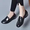 Moda Versátil Nueva Primavera/Verano 2026 Mocasines sin Cordones para Mujer con Punta Redonda y Tacón Cuadrado Bajo Cómodos