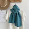 Bufanda de punto suave estilo coreano para mujer, otoño e invierno, simple y versátil, calentador de cuello, adecuada para estudiantes y parejas, chal de color liso, moderno