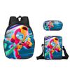 Nuevo Conjunto de Mochila Cubo Salvaje Combinación Dibujos Animados Poliéster Capa Única Estuche para Bolígrafos Bolso de Hombro Mochila Fabricante Venta al por Mayor Caliente