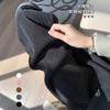 Pantalones de Chenilla Negros de Pierna Ancha para Mujer, Nuevo Estilo Otoño e Invierno 2026, Cintura Alta, Corte Holgado, Pantalones Casuales de Punto Rectos y Estrechos