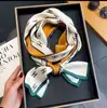 Nuevo Pañuelo Largo de Seda para Mujer en Primavera, Otoño y Verano, Pañuelo de Cuello Estampado, Pequeño Pañuelo Decorativo Moderno y Versátil